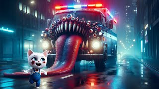 😹 Kitten’s Terrifying Monster Ambulance Encounter with a Mutated 🚑 #ai #story #aicat #catshorts