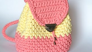 A Very Simple Crochet Yarn Backpack (subtitles)