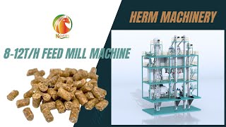 Turnkey 8-12 T/H Animal Feed Mill Machine for Sale #feedmill #animalfeedmill #feedpelletmachine