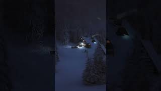Levi - Finland | Howling Wind & Blowing Snow Ambience #shorts | Blizzard | Mountain cabin | 눈보라