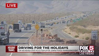 Nevada State Police teams up with California Highway Patrol for Thanksgiving traffic safety