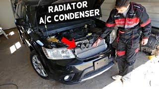 DODGE JOURNEY RADIATOR AC CONDENSER REMOVAL REPLACEMENT EXPLAINED! FIAT FREEMONT