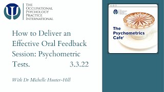 How to deliver an effective oral feedback session: psychometric testing