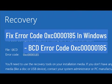 Исправить код ошибки 0xc0000185 в Windows 11/10 — код ошибки BCD загрузки 0xc0000185