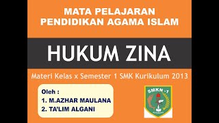 Materi Zina Kelas X Semester 1 Smk Kurikulum 2013