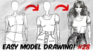 Drawing a model from scratch: An easy lesson for beginners.