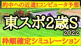 2022 東京スポーツ杯2歳S シミュレーション（枠順確定後)～フェイトやハーツコンチェルトら素質馬集結！波乱は起きるのか！？～競馬予想