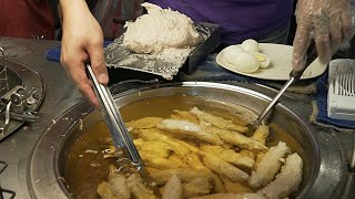 Taiwanese Street Food - Egg Wrapped SAILFISH Tempura with Wasabi sauce