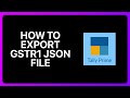 How To Export Gstr 1 Json File From Tally Prime Tutorial