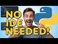 Python Coding Without IDE | Write & Run Python in Text Editor | AI Nikhil ModelMind