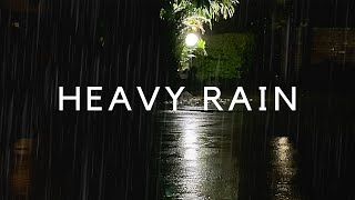 HEAVY RAIN at NIGHT (DARK Screen) Heavy Rain Sounds at Night for Sleep | Sound of Rain on Roof 10hrs