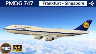 [P3D v5.4] PMDG 747-8i Lufthansa | Frankfurt to Singapore | VATSIM Full Flight | 4K Ultra HD