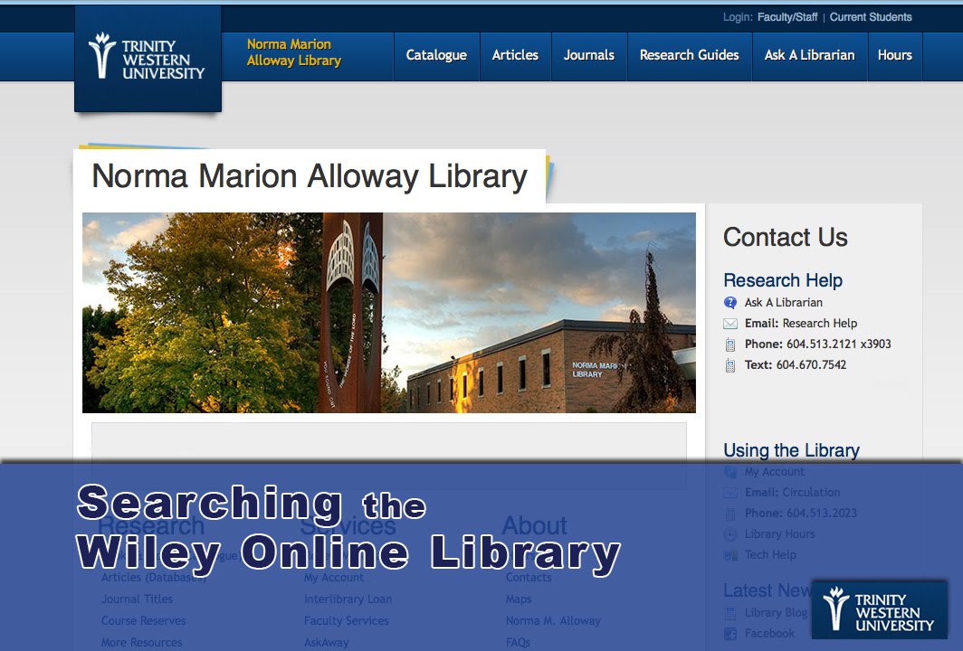 Searching Wiley Online Library Youtube