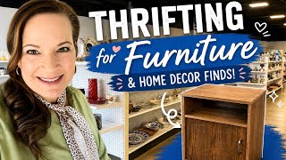Thrifting for Furniture & Home Decor Finds • Thrift With Me & Styled haul