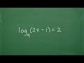 Let’s solve the LOGARITHMIC Equation - step-by-step….