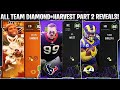 96 OVERALL TEAM DIAMOND MASTERS JJ WATT AND GURLEY! ALL TEAM DIAMONDS AND HARVEST PART 2 REVEALED!