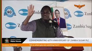 WATCH LIVE: Commemorating 60th Anniversary of Zambia Sugar PLC in Mazabuka