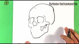 How to Draw a Realistic Skull - Step by Step for Beginners - Skull Drawings - Draw Tattoo Art