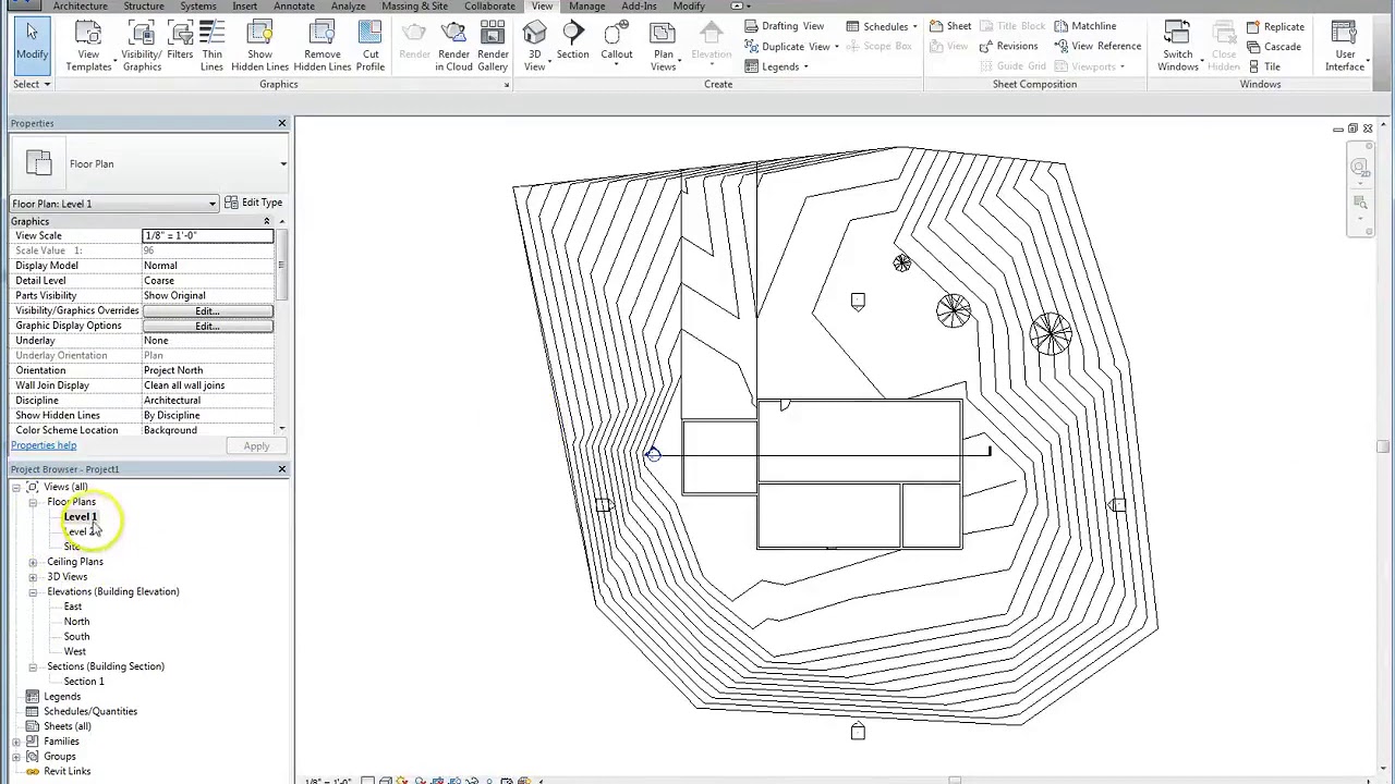 Revit Lesson 18 - Building Sections And Views - YouTube