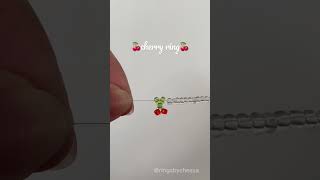 cherry ring tutorial beaded #beaded #diy #tutorial #beads #beadedjewelry #beadings #beadingtutorial