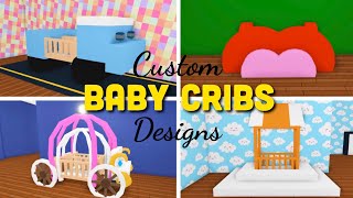 Custom UNIQUE BABY CRIBS Design Ideas & Building Hacks | Roblox Adopt Me