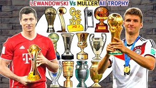 Robert Lewandowski Vs Thomas Müller All Trophy and Awards • TF FOOTBALL • Bundesliga La Liga UCL Etc