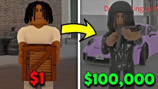 I WENT FROM $1 TO $100K IN THIS NEW SOUTH BRONX ROBLOX HOOD GAME!