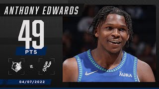 Anthony Edwards with a CAREER-HIGH 49 PTS 🔥💪