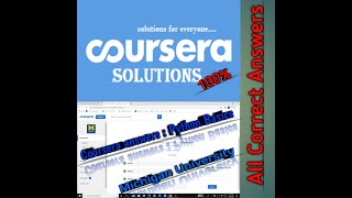 Coursera answers : Python Basics.
