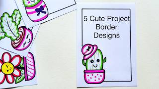 Cute frontpage border design ideas for project easy and beautiful #art  #drawing #satisfying