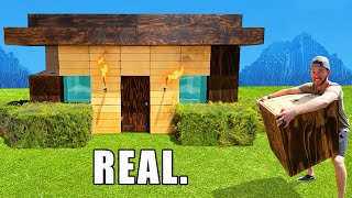 We Built a House with REAL Minecraft Blocks!