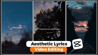 Aesthetic Lyrics Video Editing In CapCut App | How To Edit Aesthetic Lyrics Video | Capcut Lyrics