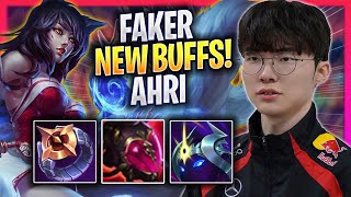 FAKER TRIES AHRI WITH NEW BUFFS! - T1 Faker Plays Ahri MID vs Lee Sin! | Season