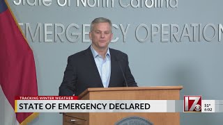 NC state of emergency as winter storm approaches