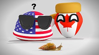 USA FINDS A SNAIL | Countryballs Animation