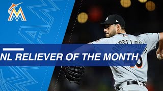 Barraclough has been named NL Reliever of the Month for June