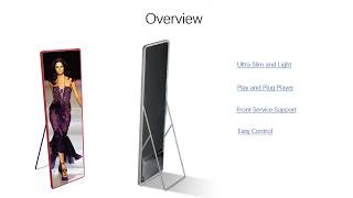 Digital Led Display Standee Mirror Led Poster Display Totem Led Introduce Video