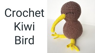 Crochet Kiwi Bird Free Pattern | Crochet Kiwi Tutorial | Crochet Bird