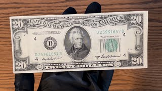 How Much Is a 1950 B 20 Dollar Bill Worth ?