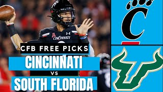 College Football Free Picks | CINCINNATI vs SOUTH FLORIDA (Week 11) NCAAF Picks and Predictions