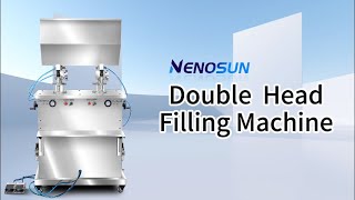 Nenosun Filling Machine Semi-Automatic Double Filling Head Liquid Paste Cosmetic Cream