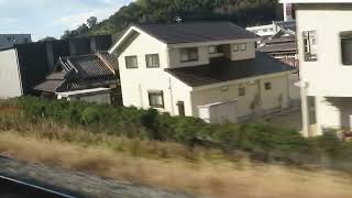 紀勢本線(きのくに線) 283系 特急くろしお3号 白浜 行 箕島駅→湯浅駅 車窓 車内放送 2023.01.01