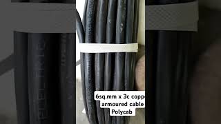 6sq.mm x 3c copper armoured cable #Polycab# #Coppercable#wire#armouredcable#djelectric#09913396622