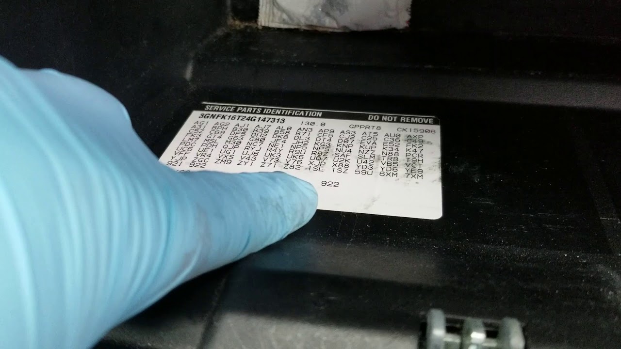 How To Find Your Interior Rpo Trim Color Code On Gm Vehicle Glove Box