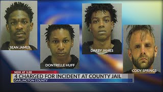 4 inmates charged after incident at Darlington County jail