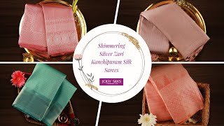 Latest Silver Zari Kanchipuram Silk Sarees | Jolly Silks