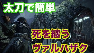 【MHWI】死を纏うヴァルハザク　簡単攻略　太刀　初心者向け装備　モンスターハンターワールド　アイスボーン