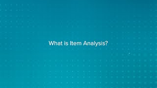 What Is Item Analysis?