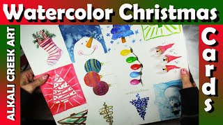 Paint 16+ Watercolor Christmas Cards Quickly!