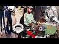 Amazing Process of Making 6 Corner Big Nut on Lathe Machine || Interesting process of lathe work||